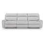 Social Pointe - Pearl / Ash - 3-Piece Power Reclining Sectional, 116"