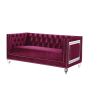 Heibero - Loveseat - Burgundy Velvet