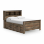 Trinell Panel Bookcase Bed With 2 Storage Drawers Brown