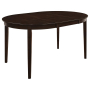 Gabriel - Oval Extension Leaf Dining Table - Cappuccino, 42"