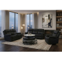 T42 - 4 Piece Living Room Set (Coffee Table With 3 Stools) - Black / Dark Grey - Black