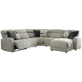 Colleyville - Stone - 5-Piece Power Reclining Sectional With Chaise, 106"
