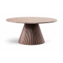 Cindra - Genuine Marble Top And Iron Base Coffee Table - Brown / - Dark Brown, 36"