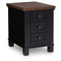 Wildenauer - Brown / Black - Chair Side End Table, 18"
