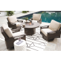Paradise Trail - Medium Brown - 5 Pc. - Conversation Set with 4 Swivel Lounge Chairs