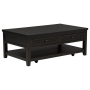Concord - 2-Drawer Rectangular Coffee Table - Distressed Java, 48"