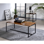 Jurgen - 3 Piece Coffee & End Set - Oak & - Black, 47"