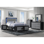 Emma - 5 Piece Full Bedroom Set - Black /