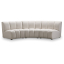 Infinity - 3 Piece Modular Sectional - Fabric - Cream, 119"