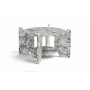 Soriano - Genuine Marble Coffee Table - Alaska - Gray, 30"