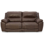 Dunleith - Chocolate - 2-Piece Power Reclining Loveseat, 86"