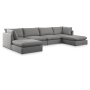 Mackenzie - 6 Piece Modular Double Chaise Sectional, 160"