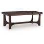 Korestone Rectangular Cocktail Table Dark Brown, 50"