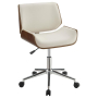 Addington - Upholstered Adjustable Office Desk Chair - Ecru - Beige