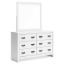 Binterglen - White - Dresser And Mirror, 57.13" Wide