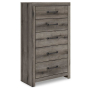 Graystorm - Brown Gray - Five Drawer Chest, 53.98" Tall