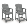 Sanctuary Beach Barstool (Set of 2) Dark Gray