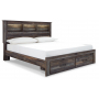 Drystan Bookcase Bed With 2 Storage Drawers Brown / Beige