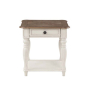 Florian - End Table - Oak & Antique White Finish, 24"