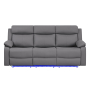 U6026 - Reclining Sofa With LED - Dark Gray, 79.5"