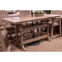 Seacliff Beach Rectangular Counter Height Dining Table With Umbrella Option Medium Brown, 72"