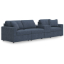 Cozymax - Ink - 4-Piece Sectional With Storage Console, 125"