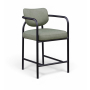 Serava - Vegan Leather Upholstered Counter Stool - Green