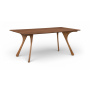 Glenwood - 71" Solid Wood And Walnut Veneer Dining Table - Brown - Dark Brown, 71"