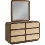 Windsor - Solid Wood Mirror - Brown - Dark Brown, 40" Wide