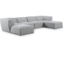Miramar - 6 Piece Modular Double Chaise Sectional, 142"