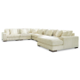 Lindyn - Ivory - 6-Piece Sectional With RAF Corner Chaise, 131"