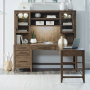 Shaker Lakes - Opt L Shaped Desk Set - Harvest Brown - Dark Brown