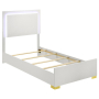 Marceline - Wood Twin LED Panel Bed