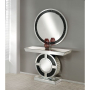 Noor - Accent Table - Mirrored & Faux Gemstones - 31", 47"