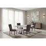 D8212 - 5 Piece Dining Room Set (Dining Table With 4 Dining Chairs) - Dark Brown