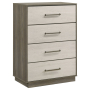 Fenwick - 4-Drawer Chest Of Drawers - Gray Oak, 45.25" Tall