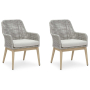 Seton Creek - Gray - Arm Chair With Cushion (Set of 2)