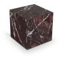 Bolzano - Marble End Table - Dark Red, 18"