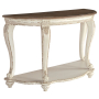 Realyn - White / Brown - Sofa Table, 47.88"
