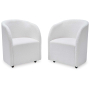 Rowanbeck - Ivory - Dining Upholstered Arm Chair (Set of 2)