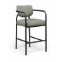 Serava - Vegan Leather Upholstered Bar Stool - Green