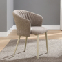 Ogin - Arm Chair (Set of 2) - Dark Beige & Natual - Gray
