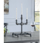 Brantley - Accent Candleholder - Sandy Gray Finish, 11"