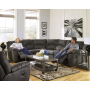 Tambo - Pewter - 3 Pc. - Right Arm Facing Loveseat with Console 2 Pc Sectional, Rocker Recliner