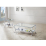 Saide - 2 Piece Glass Top Coffee And End Table Set - Chrome