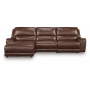 DeepWakes 3-Piece Power Reclining Sofa With LAF Press Back Power Chaise Canyon, 130"