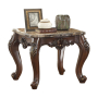 Devayne - End Table - Marble & Dark Walnut, 26"