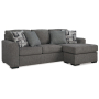 Gardiner - Pewter - Sofa Chaise, 101"