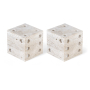 Dice - Travertine Decorative - Natural - Beige, 4"
