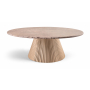 Cindra - Genuine Marble Top And Iron Base Coffee Table - Brown - Light Brown, 36"